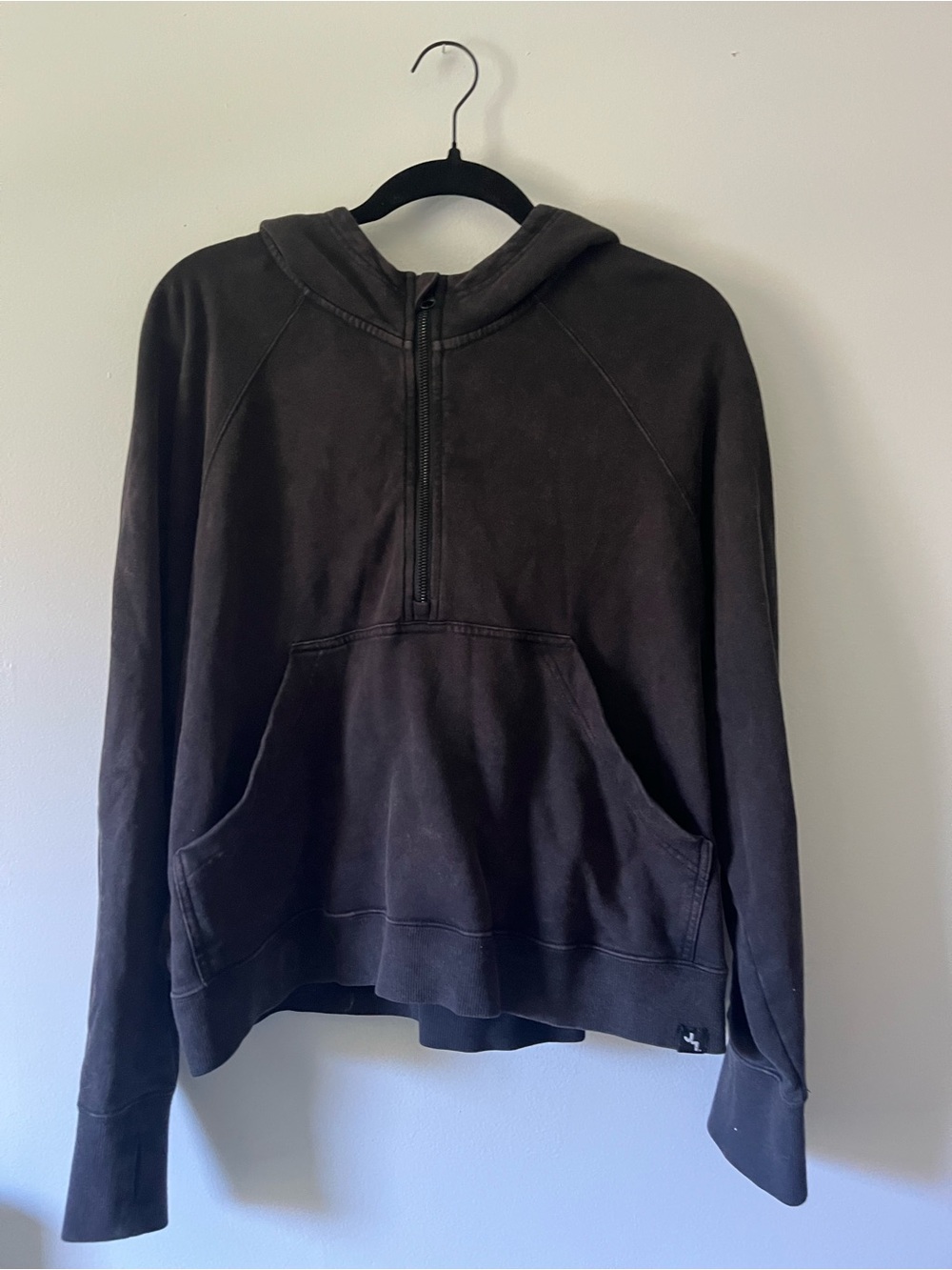 JoyLab Half-Zip Hooded Pullover - Faded Black